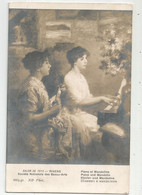 Cpa Salon De 1913 Rixens Piano Et Mandoline Musique Femmes - Pintura & Cuadros