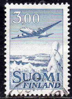 SUOMI FINLAND FINLANDIA FINLANDE 1963 AIR POST MAIL AIRMAIL DC-6 3.00m USED USATO OBLITERE' - Gebruikt