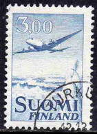 SUOMI FINLAND FINLANDIA FINLANDE 1963 AIR POST MAIL AIRMAIL DC-6 3.00m USED USATO OBLITERE' - Usati