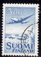 SUOMI FINLAND FINLANDIA FINLANDE 1963 AIR POST MAIL AIRMAIL DC-6 3.00m USED USATO OBLITERE' - Gebraucht