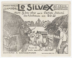 Buvard Produit Français Le Silvex Signé Geo Duval, Animaux De La Ferme, Cochons, Vaches, Poules ... - Animali