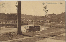 Rouillon-Annevoie   -   La Meuse.   -   1928   Naar   Eecloo - Anhée