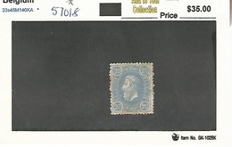 57018 ) Belgium  1870  *Mint - 1869-1883 Léopold II