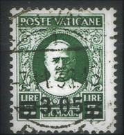 VATICANO 1934 PROVVISORIA 3,05 SU 5 LIRE SASSONE N. 39 USATO - Used Stamps