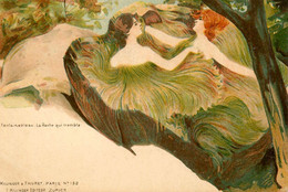 Jugendstil * Fontainebleau * CPA Illustrateur Art Nouveau Genre Mucha Kirchner Hansen Killinger * Roche Humanisé - Avant 1900