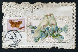 FRANCE (2022) Carte Maximum Card 150 Ans Carte Postale Souvenir D'amitié, Papillon, Pigeons, Salon Collections Mulhouse - 2020-…