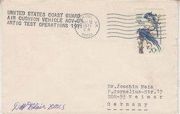 USA Cover USCG Air Crush Vehicle ACV-03 Arctic Test Operations Signature  Ca Barrow MAY 12 1971 (RD190) - Arctic Expeditions