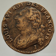 12 Deniers Type François 1792-I Limoges An4 Bronze TTB (EF) Gad.15, KM#600 - 1791-1792 Costituzione 