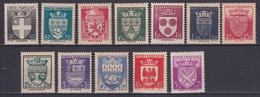 1942 - SERIE COMPLETE ARMOIRIES - YVERT N°553/564 ** MNH - COTE = 60 EUR - Unused Stamps