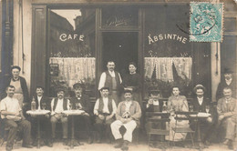 CPA Photographie - Terrasse De Café - Absinthe - Souvenir De La Maison Gauthier ? - Fotografie