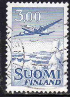 SUOMI FINLAND FINLANDIA FINLANDE 1963 AIR POST MAIL AIRMAIL DC-6 3.00m USED USATO OBLITERE' - Usati