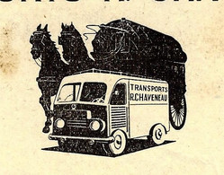 1959 ENTETE CAMION ET OMBRE DE 2 CHEVAUX TRANSPORTS R.  CHAVENEAU Poitiers Vienne Pour Dupré Lectoure Gers B.E.V.SCANS - 1900 – 1949