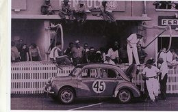 Renault 4CV   -  Pilotes:Juste-Emile Vernet/Roger Eckerlein  (Concurrents Francaises Du Mans 1950)  -  15x10cms PHOTO - Le Mans