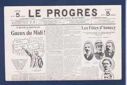 CPA Evénements Viticoles 1907 Manifestation Presse Le Progrès Marcellin Albert Publicité - Evènements
