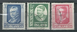 ISLANDE N° 251 à 253 Obl. - Usados