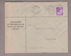 CH Portofreiheit Zu#16z 10Rp. GR#547 Brief 1939-01-12 Basel2 Gesellschaft Zur Beförderung Des Guten+Gemeinnützigen - Portofreiheit