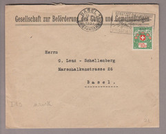 CH Portofreiheit Zu#9 10Rp. GR#547 Brief 1931-06-03 Basel1 Gesellschaft Zur Beförderung Des Guten+Gemeinnützigen - Vrijstelling Van Portkosten