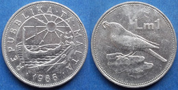 MALTA - 1 Lira 1986 "Merill Bird" KM# 82 Reform Coinage (1982-2008) - Edelweiss Coins - Malte