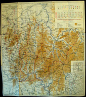 Odenwald Bergstrasse Main Neckar 1929 !!! Wanderkarte Des Odenwaldverein Mit Wanderwegen Topographie Landkarte 1:150.000 - Cartes Topographiques