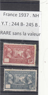 FRANCE   244 B - 245 B  LÉGION AMÉRICAINE A PARIS  NH - Unused Stamps