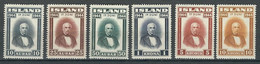 ISLANDE N° 202 à 207 * - Unused Stamps