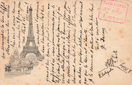 CPA - PARIS - Tour Eiffel - Libonis - Cachet 3eme Etage Septembre 1889 - - Eiffelturm