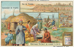 Chromo Litho Transiberian Train Kirghiz Camp Muslim  Tobolsk Transsiberien - Kirguistán