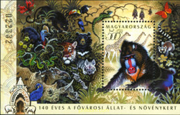 189511 MNH HUNGRIA 2006 140 ANIVERSARIO DEL ZOO Y JARDIN BOTANICO DE BUDAPEST - Gebruikt