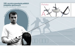 Poland 2022 / 100th Anniversary Of The Polish Sports Association - Fencing, Witold Woyda / Postcard New!!! - Sporters