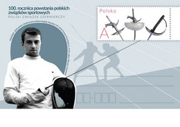 Poland 2022 / 100th Anniversary Of The Polish Sports Association - Fencing, Witold Woyda / Postcard New!!! - Fencing