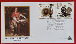 VATICANO VATIKAN VATICAN 2007 MUSEO CRISTIANO PAPA BENEDETTO XIV 1757 CHRISTIAN MUSEUM VATICAN FDC - Storia Postale