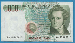 ITALIA 5000 LIRE 04.01.1985 # NA455600K P# 111a Vincenzo Bellini Signatures: Ciampi & Stevani - 5000 Lire