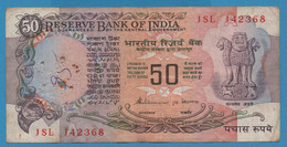 INDIA 50 RUPEES ND Letter A # JSL J42368 P# 84h Signature: C. Rangarajan - Inde