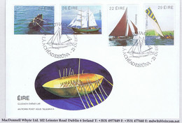 Ireland Sailing 1982 Boats Set Of Four On First Day Cover Dublin 21 IX 1982 - FDC