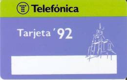 BMP-002 TARJETA DE ESPAÑA DE TELEFONICA TARJETA'92 - Tests & Service