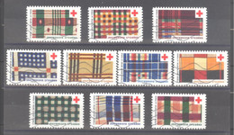 France Autoadhésifs Oblitérés N°2123/2132 (Série Complète : Impressions Croisées - Croix Rouge 2022) (lignes Ondulées) - Used Stamps