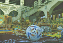 Official Match Ball AL RIHLA By ADDIDAS - 2022 FIFA World Cup Soccer / Football - Mint Postcard From Qatar Post - Qatar