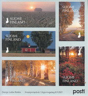 2021 Finland Glimmer Of Fall Autumn Seasons Trees Complete Sheet Of 5 MNH @  BELOW FACE VALUE - Unused Stamps