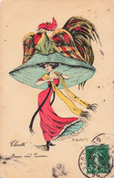 CPA Illustrateur Mouton - Dernier Chic Parisien - Clerette - Carte Voyagée à Alexandria - Coq Sur Un Chapeau - Autres & Non Classés