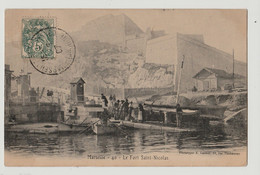 CPA -13 - Marseille - Le Fort Saint - Nicolas -Animée-Circulée1907.BE - Unclassified