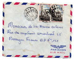 Côte D'Ivoire-1968- Lettre  MAN  Pour Besançon-25--tp  Raffinerie  X  2  Sur Lettre..cachet......à Saisir - Costa D'Avorio (1960-...)