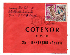 Côte D'Ivoire -1968 - Lot De 4 Lettres  Pour Besançon-25--tp Divers   Sur Lettre....cachet......à Saisir - Costa De Marfil (1960-...)