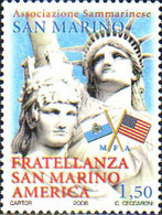 220113 MNH SAN MARINO 2008 30 ANIVERSARIO DE LA AMISTAD MUTUA SAN MARINO-AMEERICA - Gebraucht