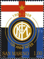 220120 MNH SAN MARINO 2008 CENTENARIO DEL FUTBOL CLUB DE MILAN - Oblitérés