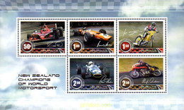 222669 MNH NUEVA ZELANDA 2009 CAMPEONATOS DEL MUNDO DEL DEPORTE DEL MOTOR - Errors, Freaks & Oddities (EFO)