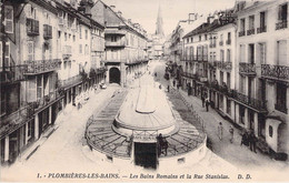 CPA FRANCE - 88 - PLOMBIERES LES BAINS - Les Bains Romains Et La Rue Stanislas - DD - Plombieres Les Bains