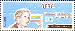 225807 MNH ANDORRA. Admón Francesa 2009 PERSONAJES - LOUIS BRAILLE - Colecciones