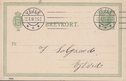 1910. DANMARK. BREVKORT 5 ØRE Frederik VIII Luxus Cancelled VEJLE 22.8.10. - JF434676 - Lettres & Documents