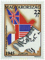 62965 MNH HUNGRIA 1995 EUROPA CEPT. PAZ Y LIBERTAD - Usati