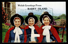 Ref 1580 - 1962 Novelty Pull-Out Postcard - Barry Island - Glamorgan Wales - Good Recorded Delivery Slogan - Glamorgan